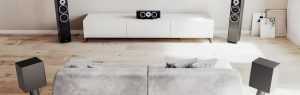 Home Professionele surround audio opstelling installatie thuis woonkamer